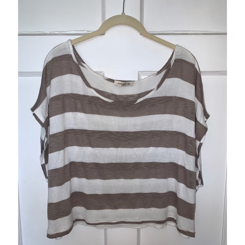 Crop top striped off the shoulder Arden B size M